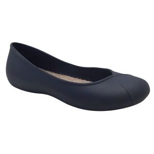 Crocs Women’s Olivia ll Navy Blue Lined Dual Comfort Slip-On Ballet Flats Size 9